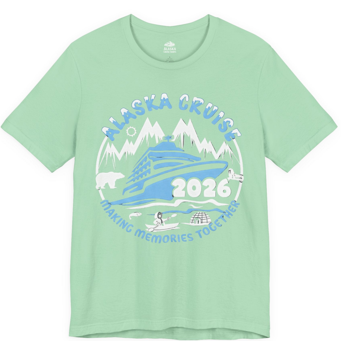 Alaska Cruise 2026 Adventure Shirt Premium T-Shirt – Mint – Alaska Cruise Shirts