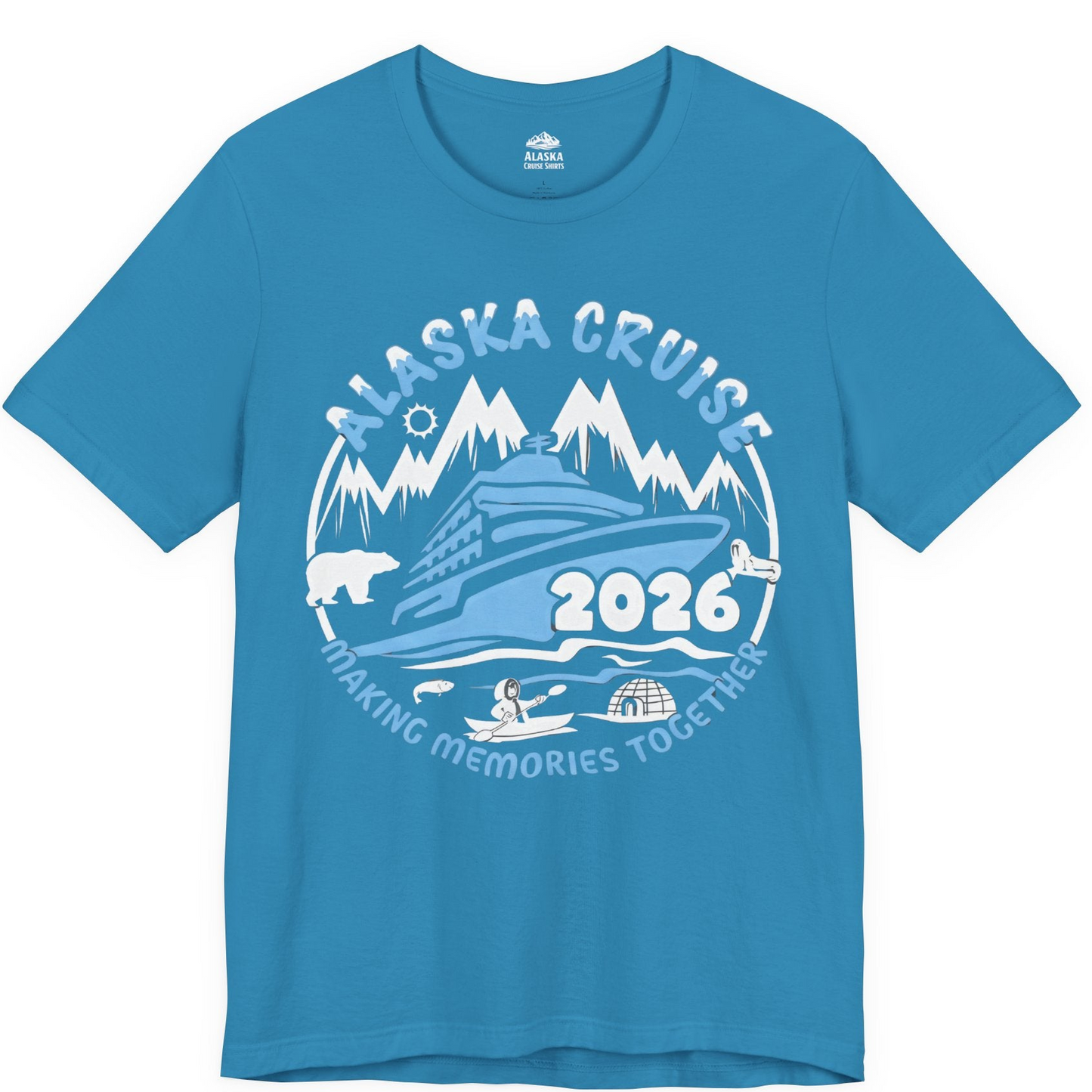Alaska Cruise 2026 Adventure Shirt Premium T-Shirt – Aqua – Alaska Cruise Shirts
