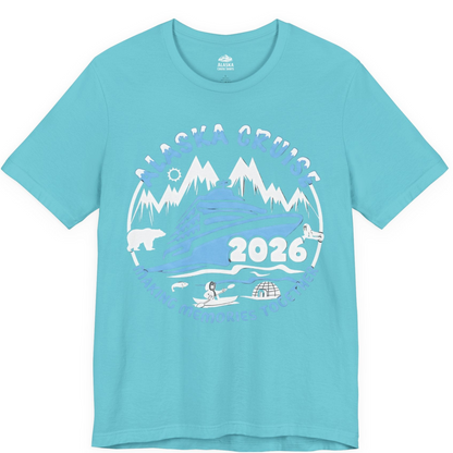 Alaska Cruise 2026 Adventure Shirt Premium T-Shirt – Turquoise – Alaska Cruise Shirts