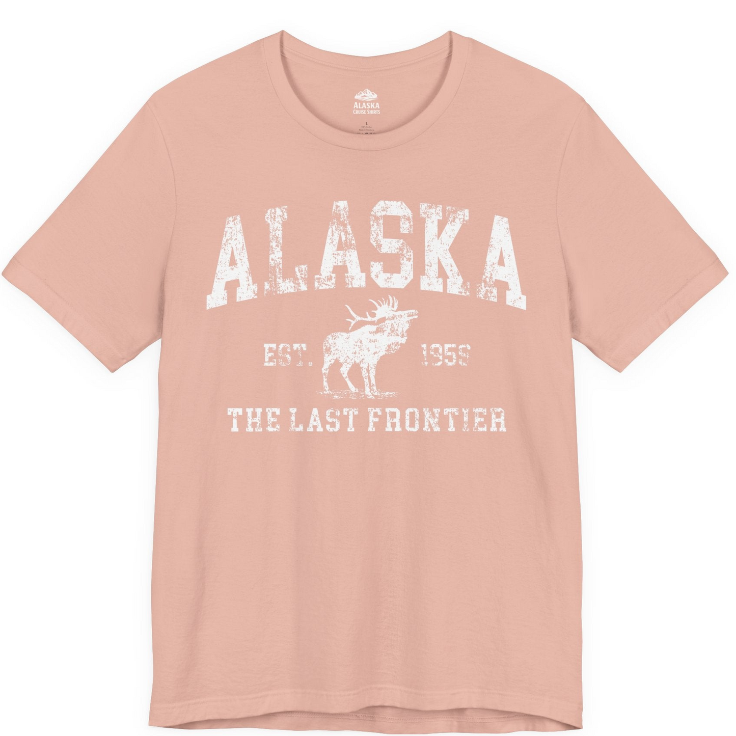 Vintage Alaska Moose Shirt Premium T-Shirt – Peach – Alaska Cruise Shirts
