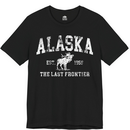 Vintage Alaska Moose Shirt Premium T-Shirt – Black – Alaska Cruise Shirts