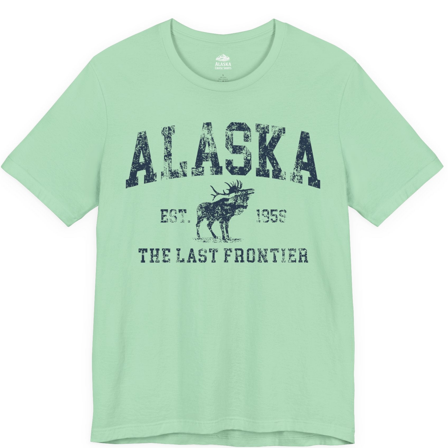 Vintage Alaska Moose Shirt Premium T-Shirt – Mint – Alaska Cruise Shirts