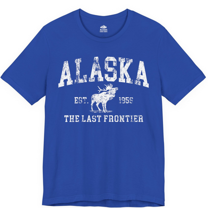 Vintage Alaska Moose Shirt Premium T-Shirt – True Royal – Alaska Cruise Shirts