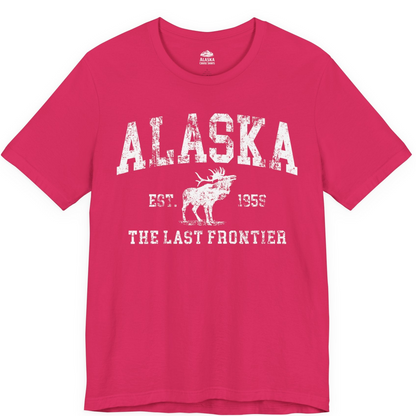 Vintage Alaska Moose Shirt Premium T-Shirt – Fuchsia – Alaska Cruise Shirts