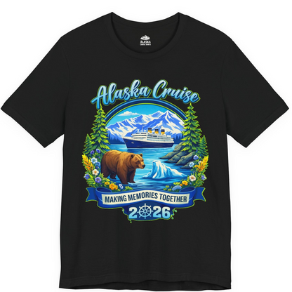 Alaska Cruise 2026 Family Shirt Premium T-Shirt – Black – Alaska Cruise Shirts