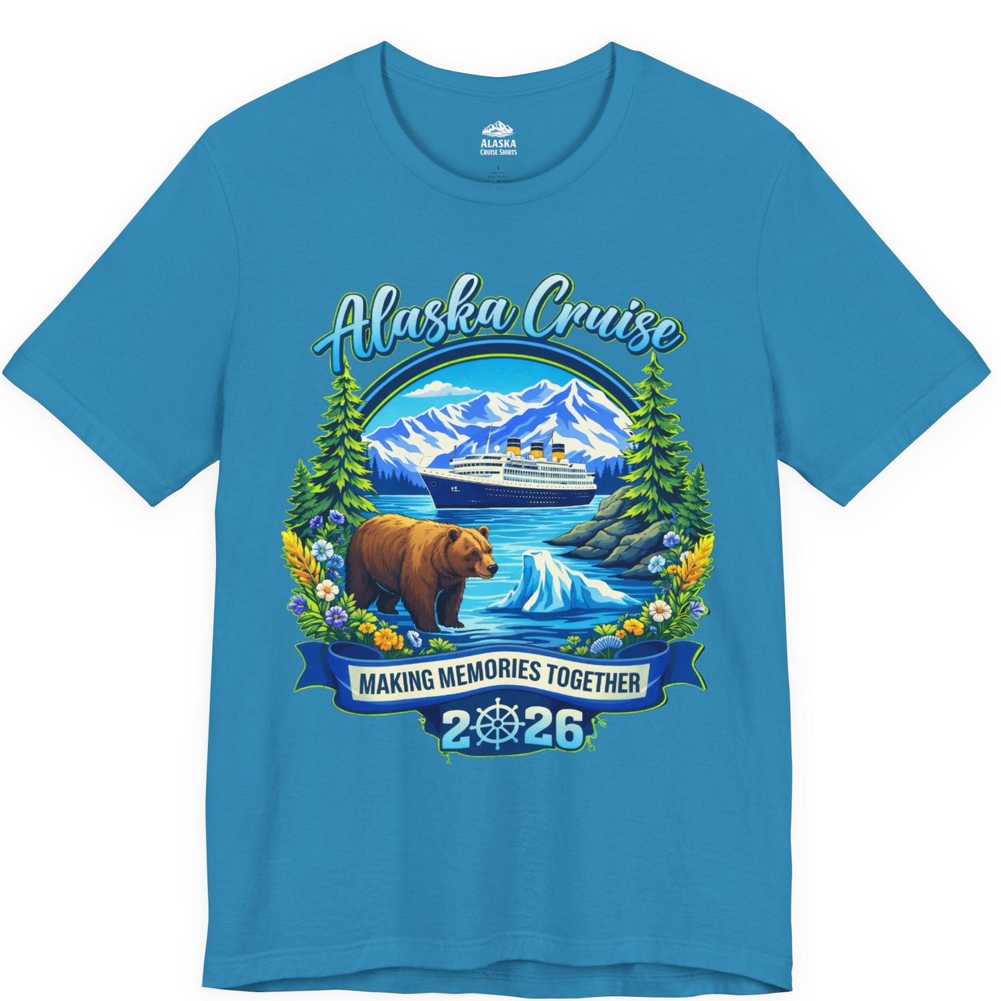 Alaska Cruise 2026 Family Shirt Premium T-Shirt – Aqua – Alaska Cruise Shirts