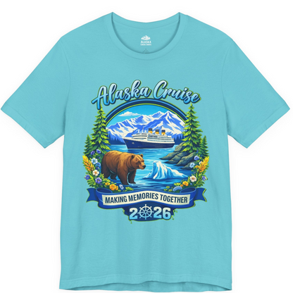 Alaska Cruise 2026 Family Shirt Premium T-Shirt – Turquoise – Alaska Cruise Shirts