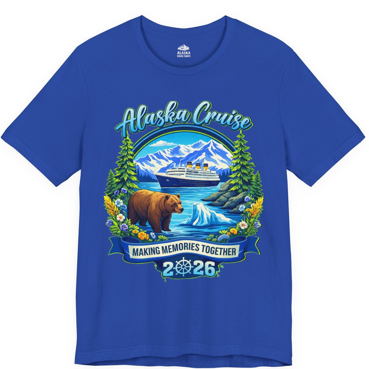 Alaska Cruise 2026 Family Shirt Premium T-Shirt – True Royal – Alaska Cruise Shirts
