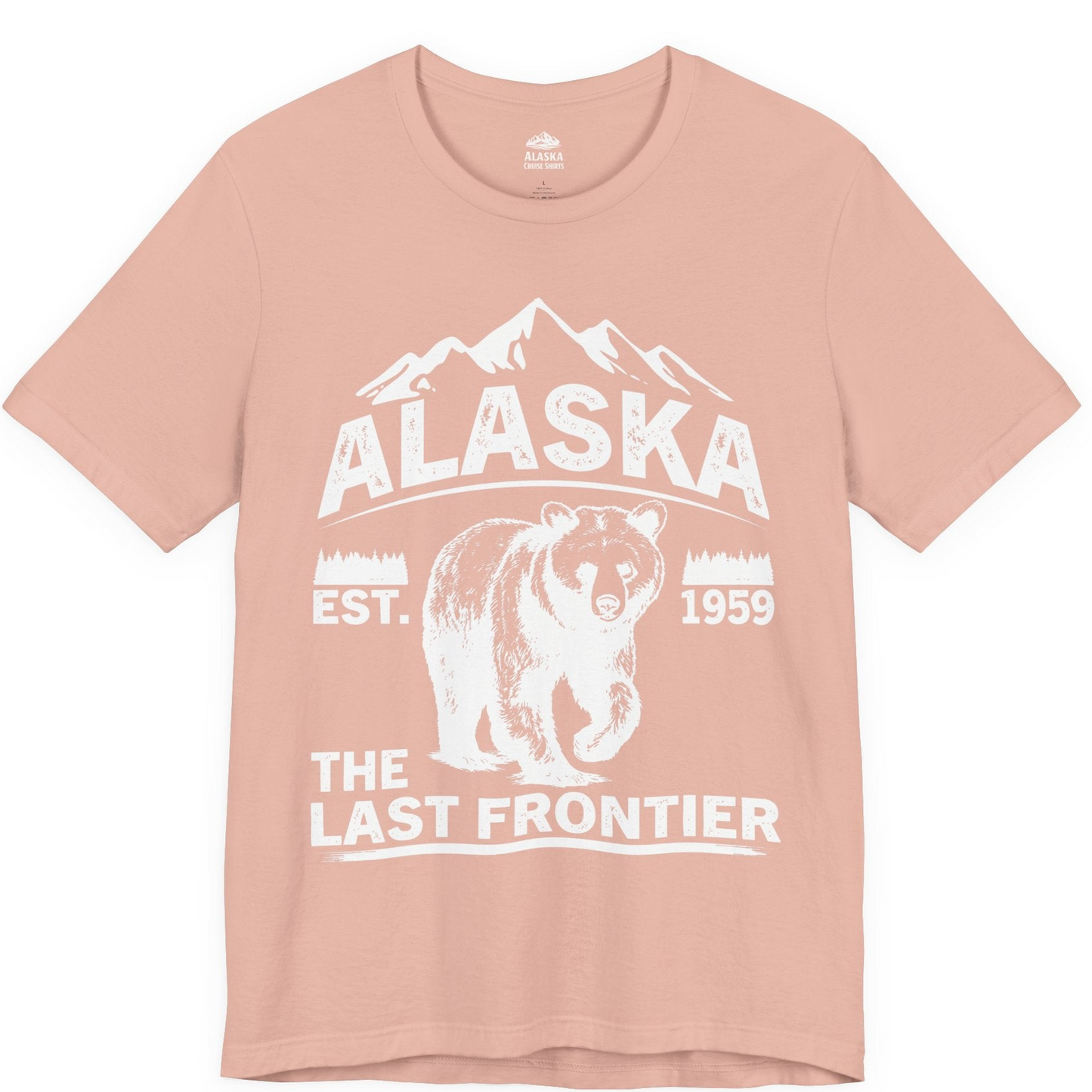 Alaska Bear Shirt Premium T-Shirt – Peach – Alaska Cruise Shirts
