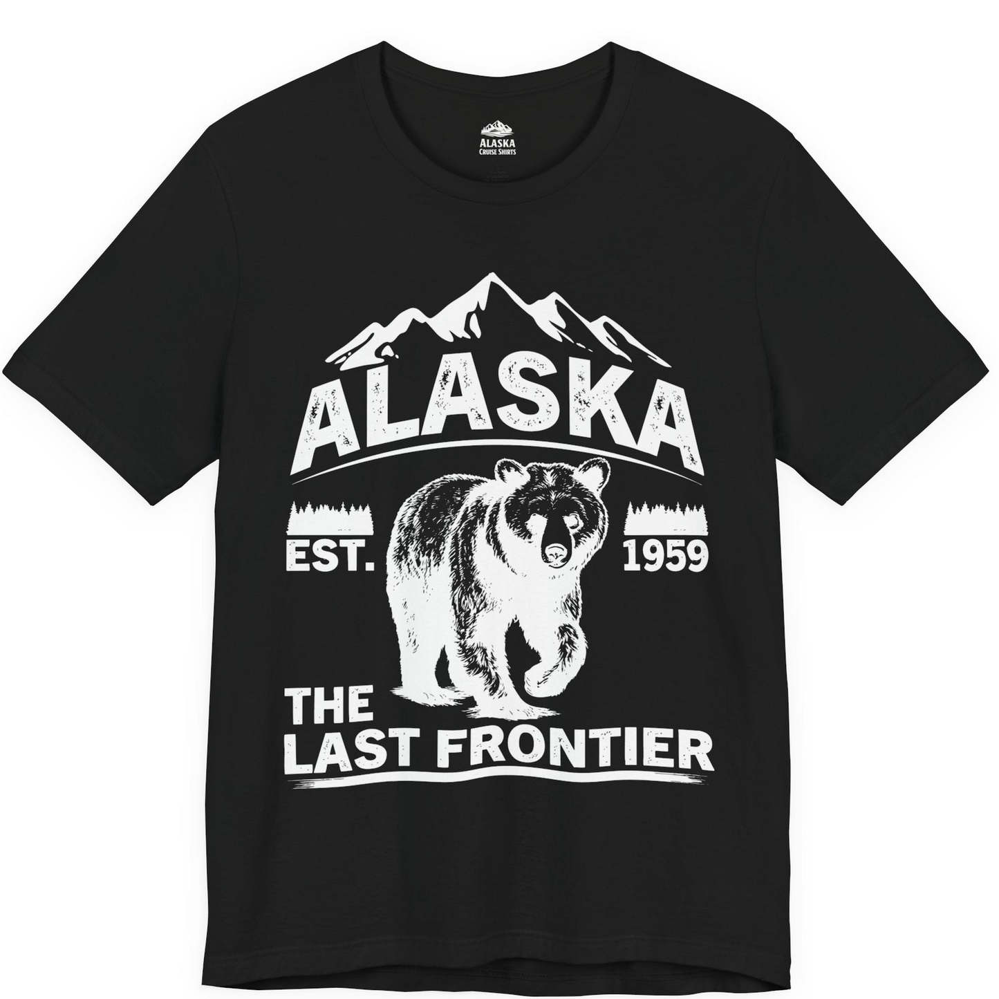 Alaska Bear Shirt Premium T-Shirt – Black – Alaska Cruise Shirts