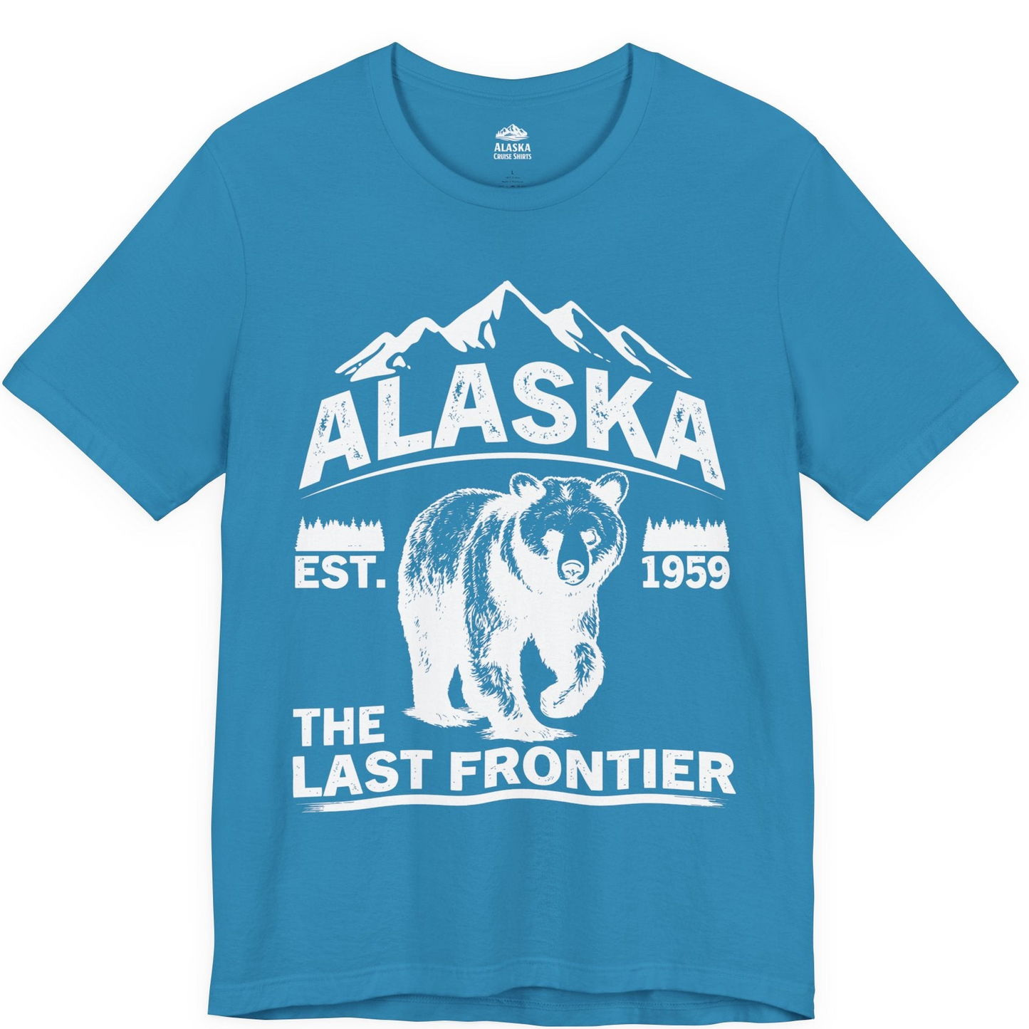 Alaska Bear Shirt Premium T-Shirt – Aqua – Alaska Cruise Shirts