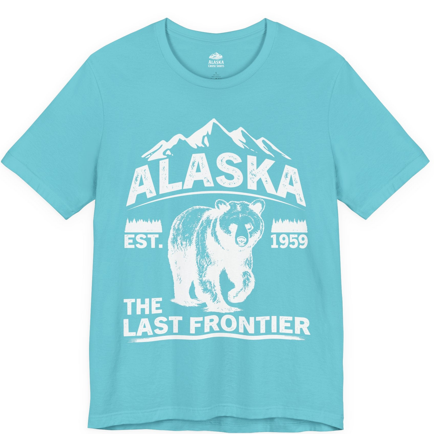 Alaska Bear Shirt Premium T-Shirt – Turquoise – Alaska Cruise Shirts