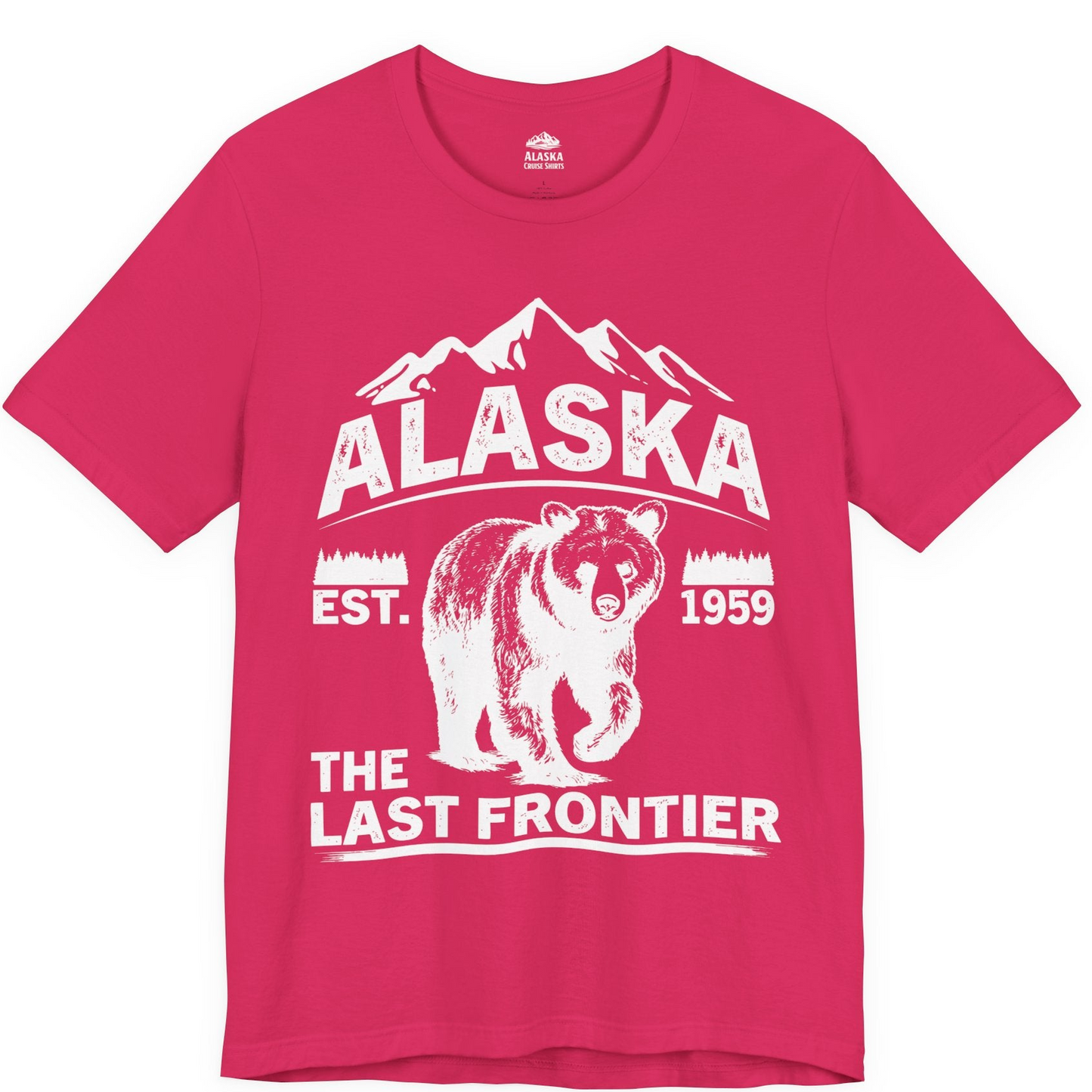 Alaska Bear Shirt Premium T-Shirt – Fuchsia – Alaska Cruise Shirts