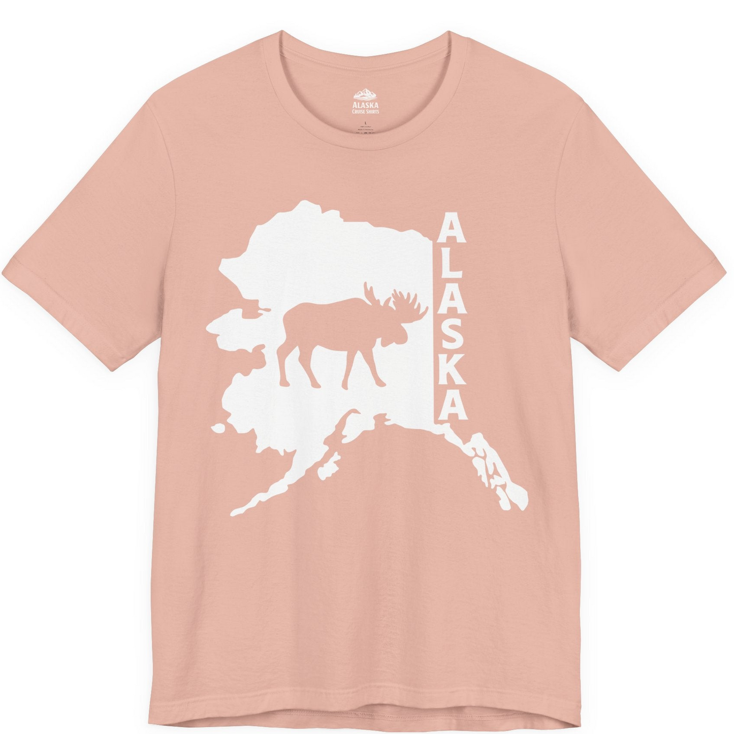 Alaska Moose Silhouette Shirt Premium T-Shirt – Peach – Alaska Cruise Shirts