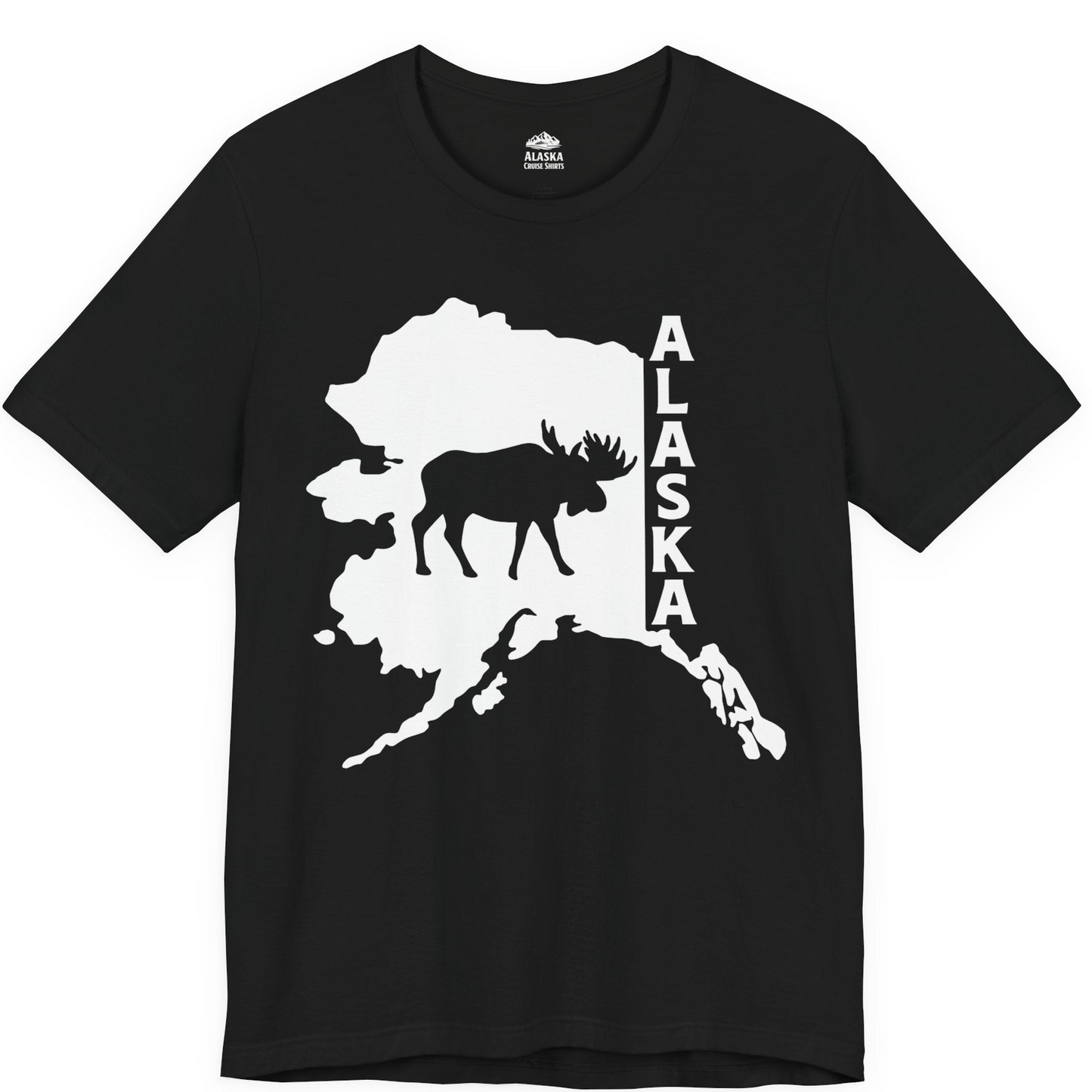 Alaska Moose Silhouette Shirt Premium T-Shirt – Black – Alaska Cruise Shirts