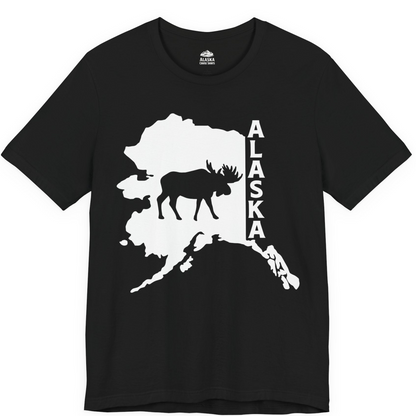 Alaska Moose Silhouette Shirt Premium T-Shirt – Black – Alaska Cruise Shirts