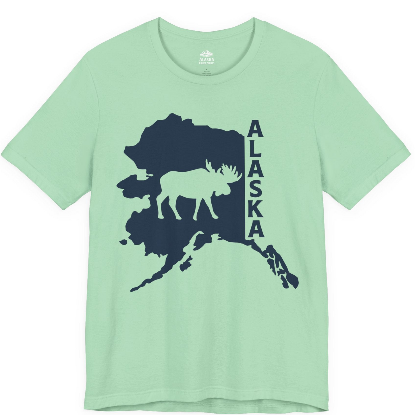 Alaska Moose Silhouette Shirt Premium T-Shirt – Mint – Alaska Cruise Shirts
