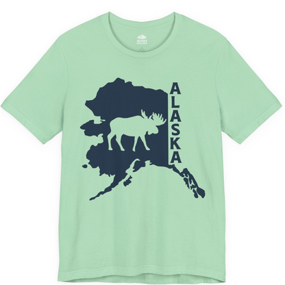 Alaska Moose Silhouette Shirt Premium T-Shirt – Mint – Alaska Cruise Shirts
