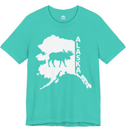 Alaska Moose Silhouette Shirt Premium T-Shirt – Teal – Alaska Cruise Shirts