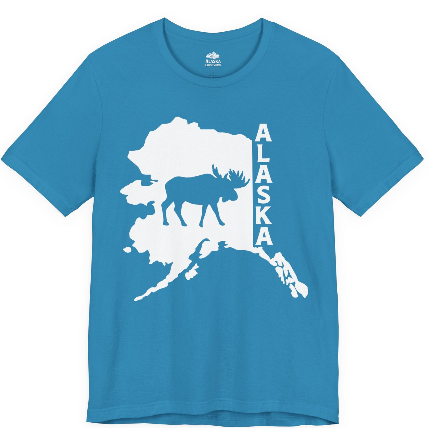 Alaska Moose Silhouette Shirt Premium T-Shirt – Aqua – Alaska Cruise Shirts