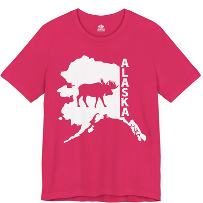 Alaska Moose Silhouette Shirt Premium T-Shirt – Fuchsia – Alaska Cruise Shirts