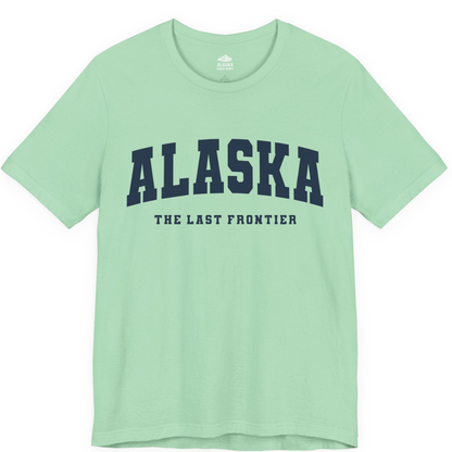 Alaska The Last Frontier Bold Collegiate Vintage State Pride Shirt — Premium Tee Premium T-Shirt – Mint – Alaska Cruise Shirts