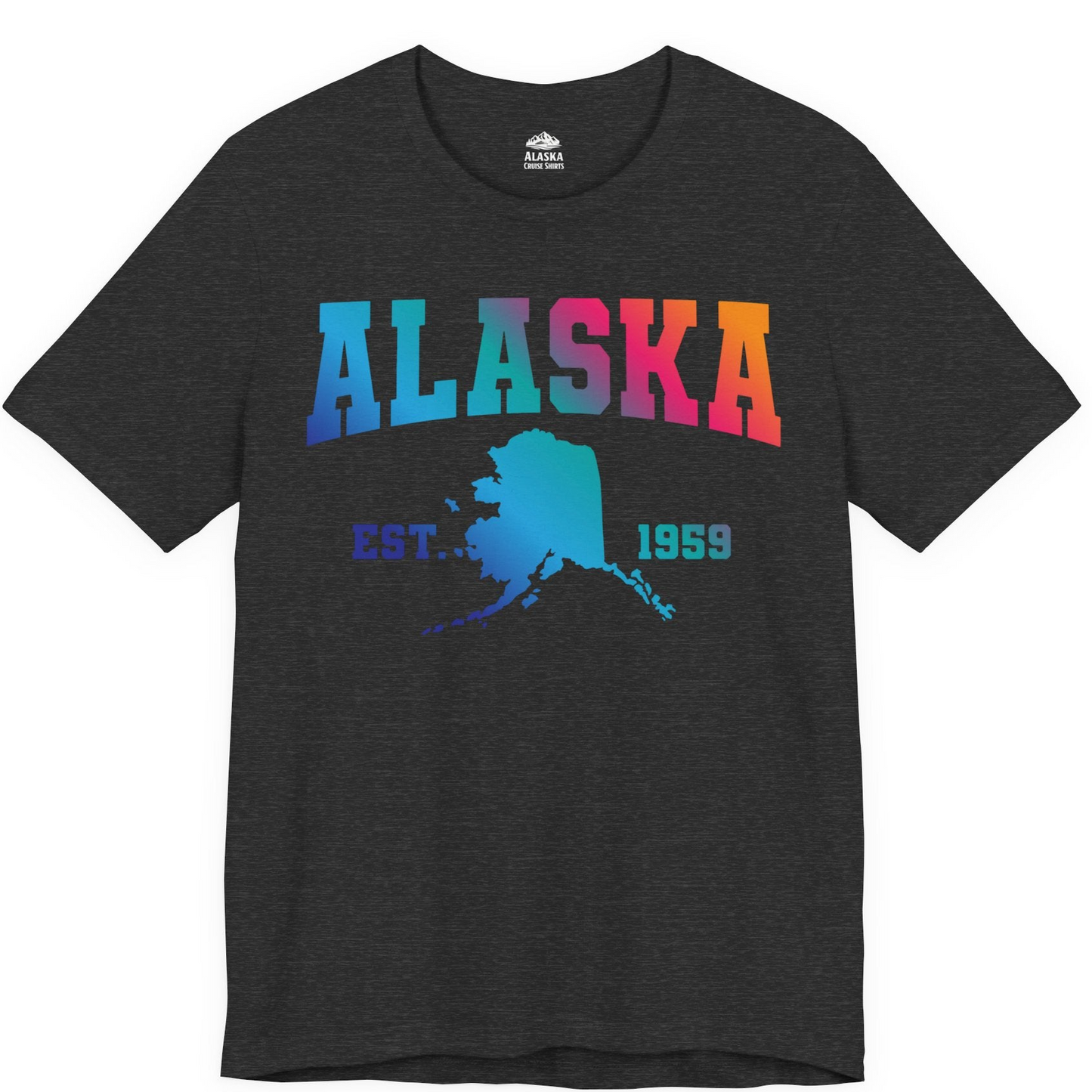 Retro Alaska Est 1959 Shirt Premium T-Shirt – Dark Grey Heather – Alaska Cruise Shirts