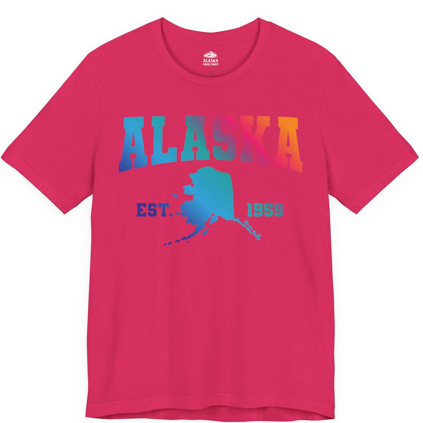 Retro Alaska Est 1959 Shirt Premium T-Shirt – Fuchsia – Alaska Cruise Shirts