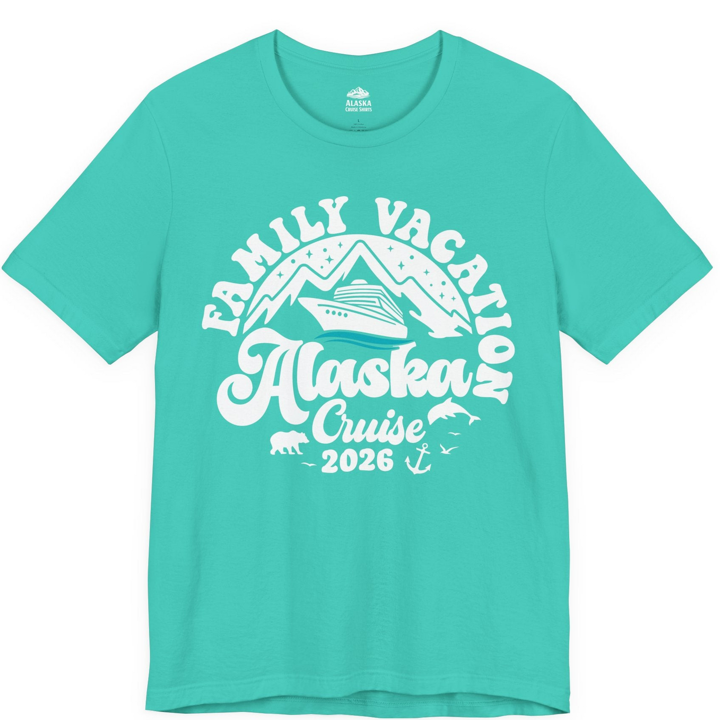 Alaska Family Cruise Shirt Premium T-Shirt – Teal – Alaska Cruise Shirts