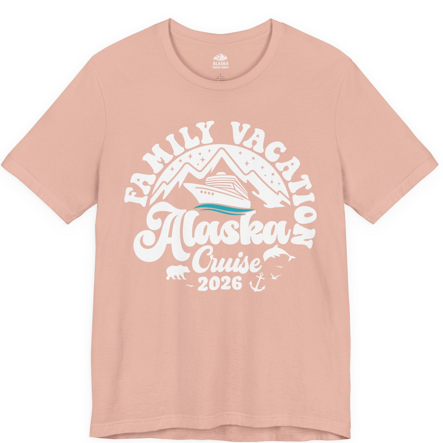 Alaska Family Cruise Shirt Premium T-Shirt – Peach – Alaska Cruise Shirts