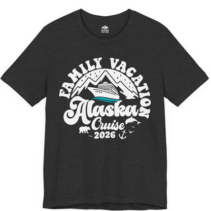 Alaska Family Cruise Shirt Premium T-Shirt – Dark Grey Heather – Alaska Cruise Shirts