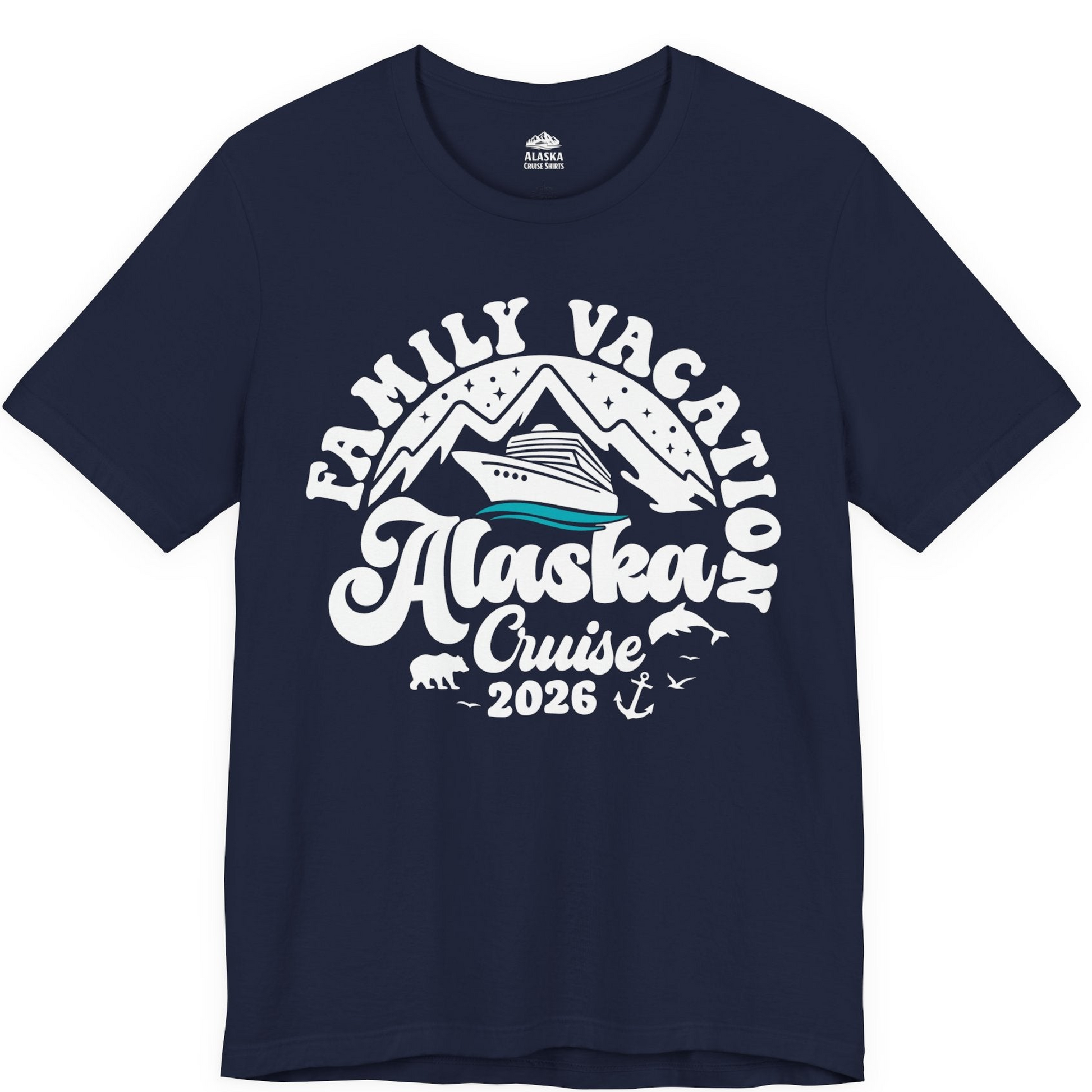 Alaska Family Cruise Shirt Premium T-Shirt – Navy – Alaska Cruise Shirts