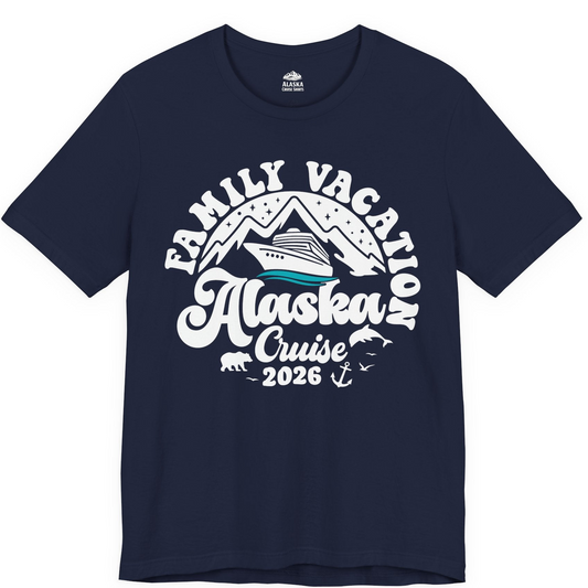 Alaska Family Cruise Shirt Premium T-Shirt – Navy – Alaska Cruise Shirts