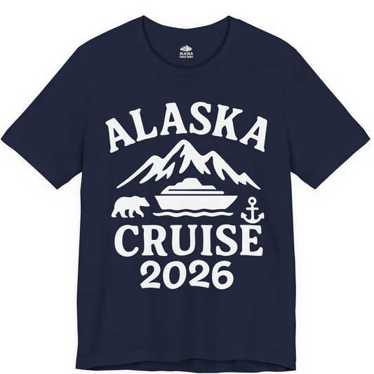 Alaska Cruise 2026 Shirt Premium T-Shirt – Navy – Alaska Cruise Shirts