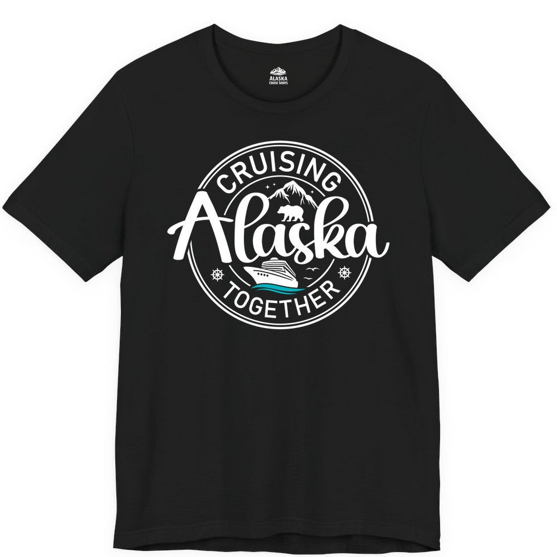 Alaska Cruise Adventure Retro Badge Shirt Premium T-Shirt – Black – Alaska Cruise Shirts
