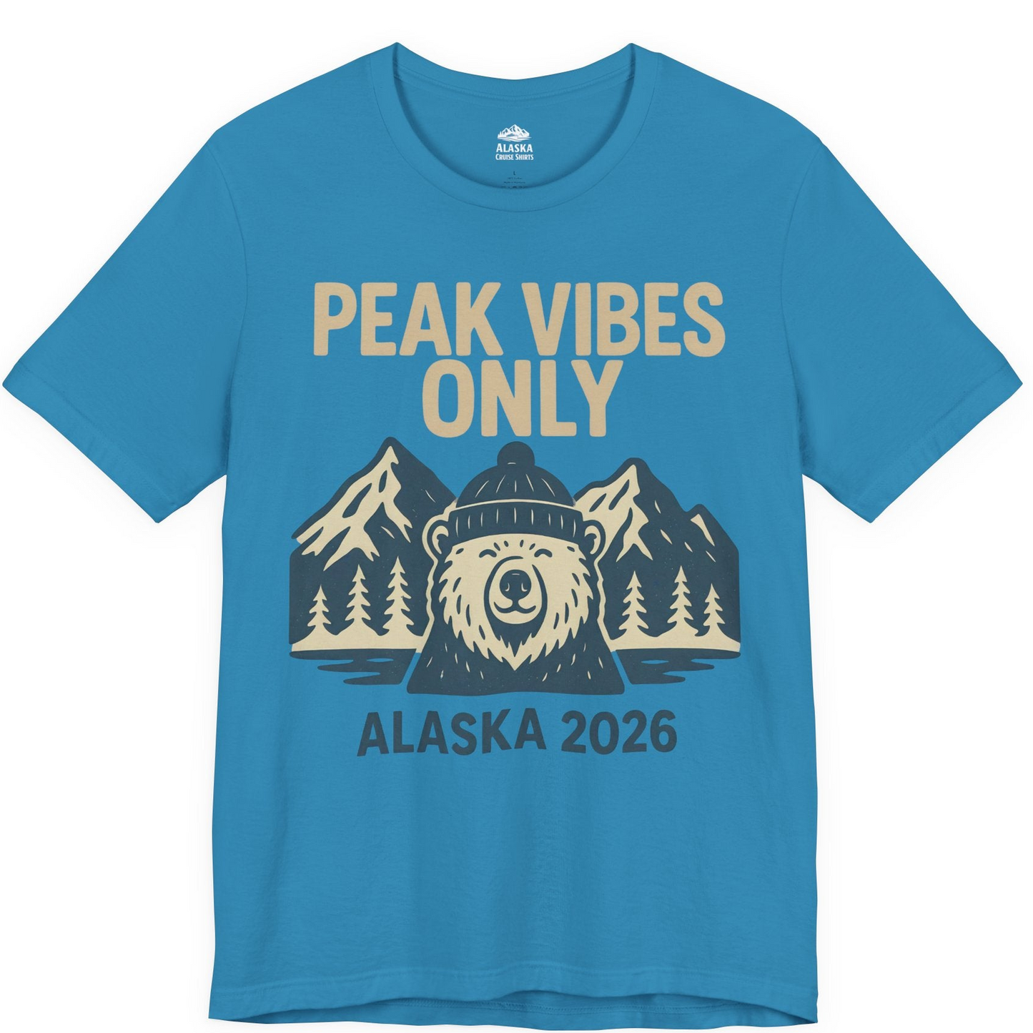 Alaska 2026 Mountain Adventure Bear Premium T-Shirt – Aqua – Alaska Cruise Shirts
