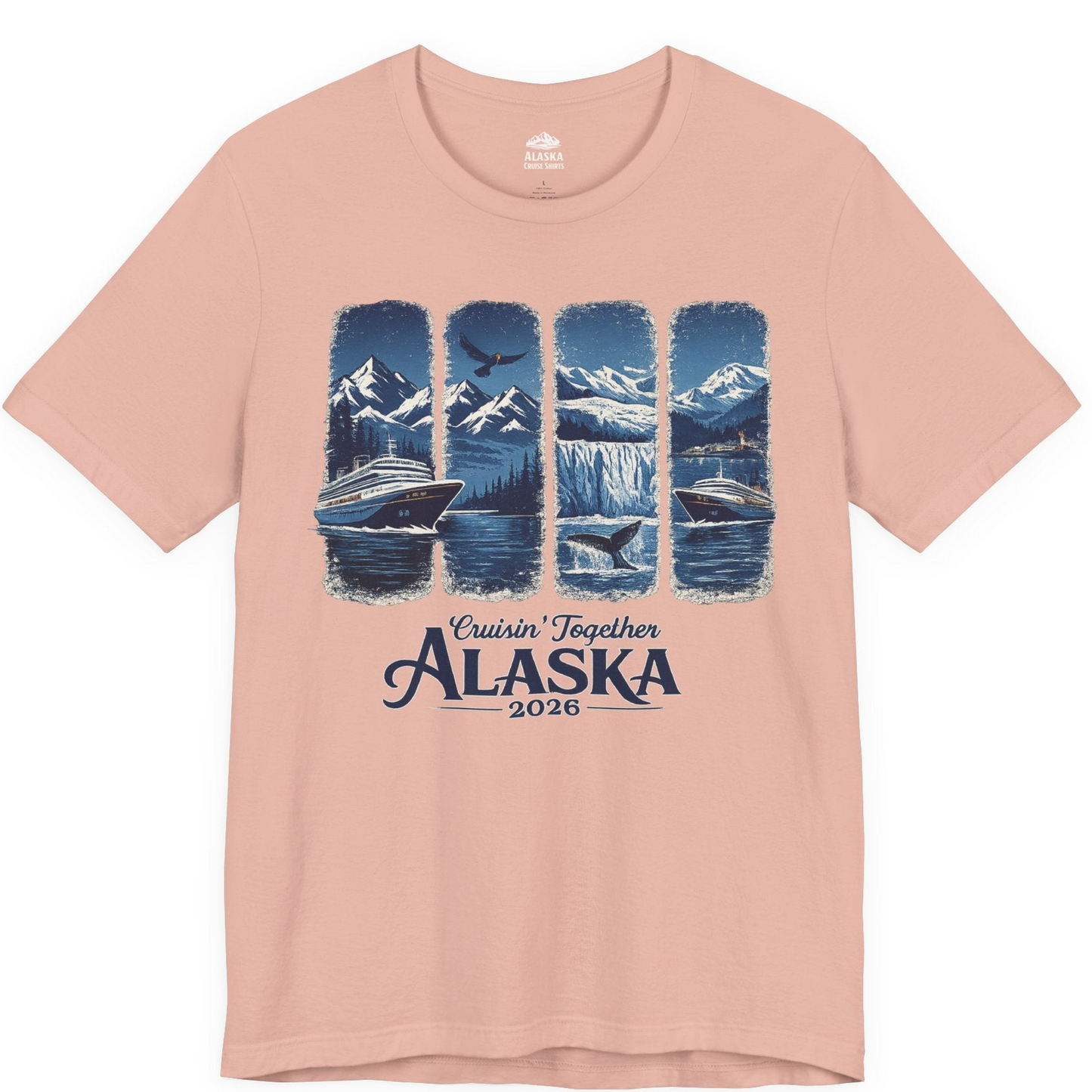 Alaska Cruise Adventure Shirt Premium T-Shirt – Peach – Alaska Cruise Shirts