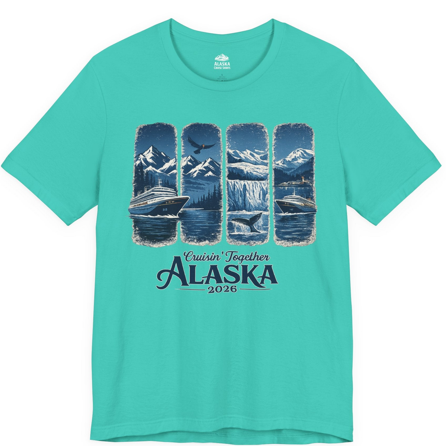 Alaska Cruise Adventure Shirt Premium T-Shirt – Teal – Alaska Cruise Shirts
