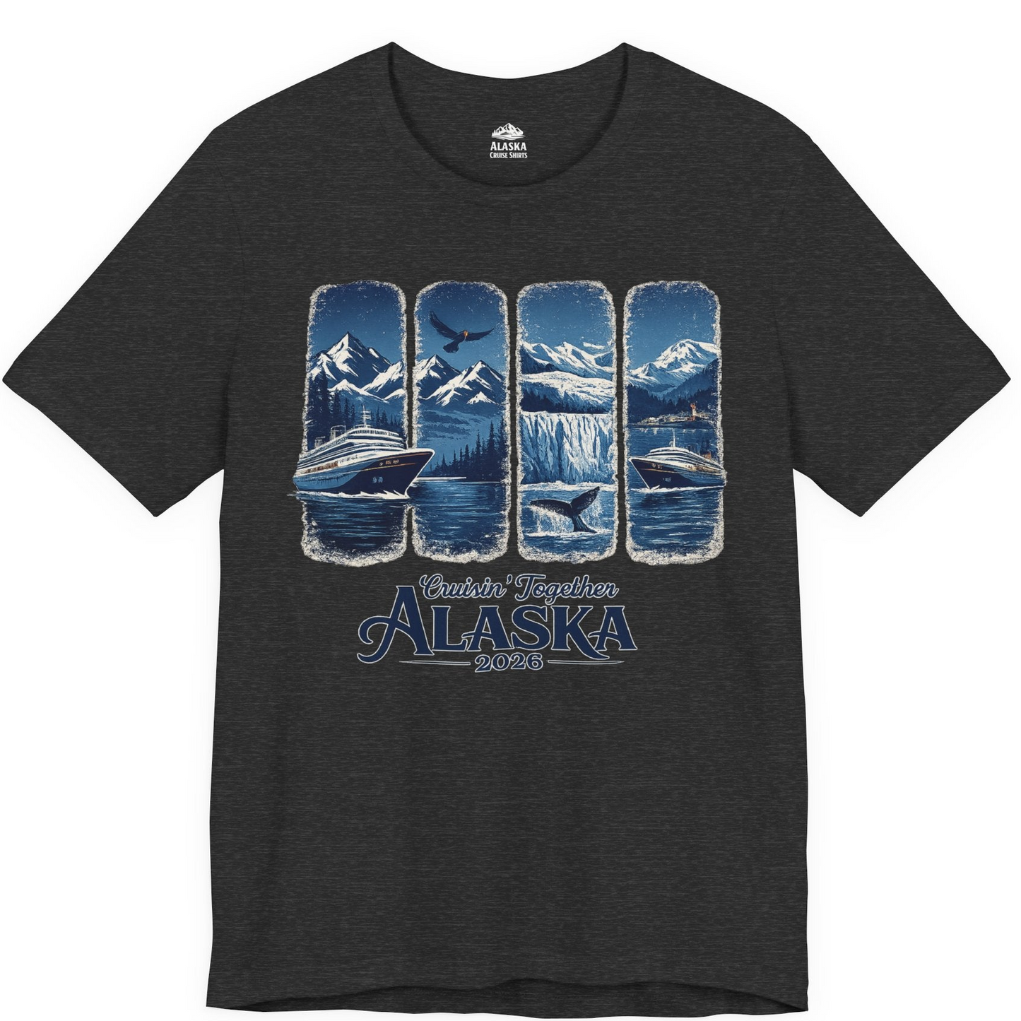 Alaska Cruise Adventure Shirt Premium T-Shirt – Dark Grey Heather – Alaska Cruise Shirts