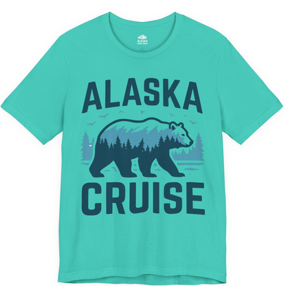 Alaska Cruise Shirt Bear Silhouette Forest Wildlife Nature Tee — Premium Tee Premium T-Shirt – Teal – Alaska Cruise Shirts