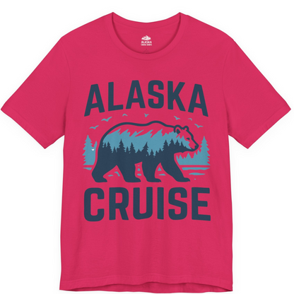 Alaska Cruise Shirt Bear Silhouette Forest Wildlife Nature Tee — Premium Tee Premium T-Shirt – Fuchsia – Alaska Cruise Shirts