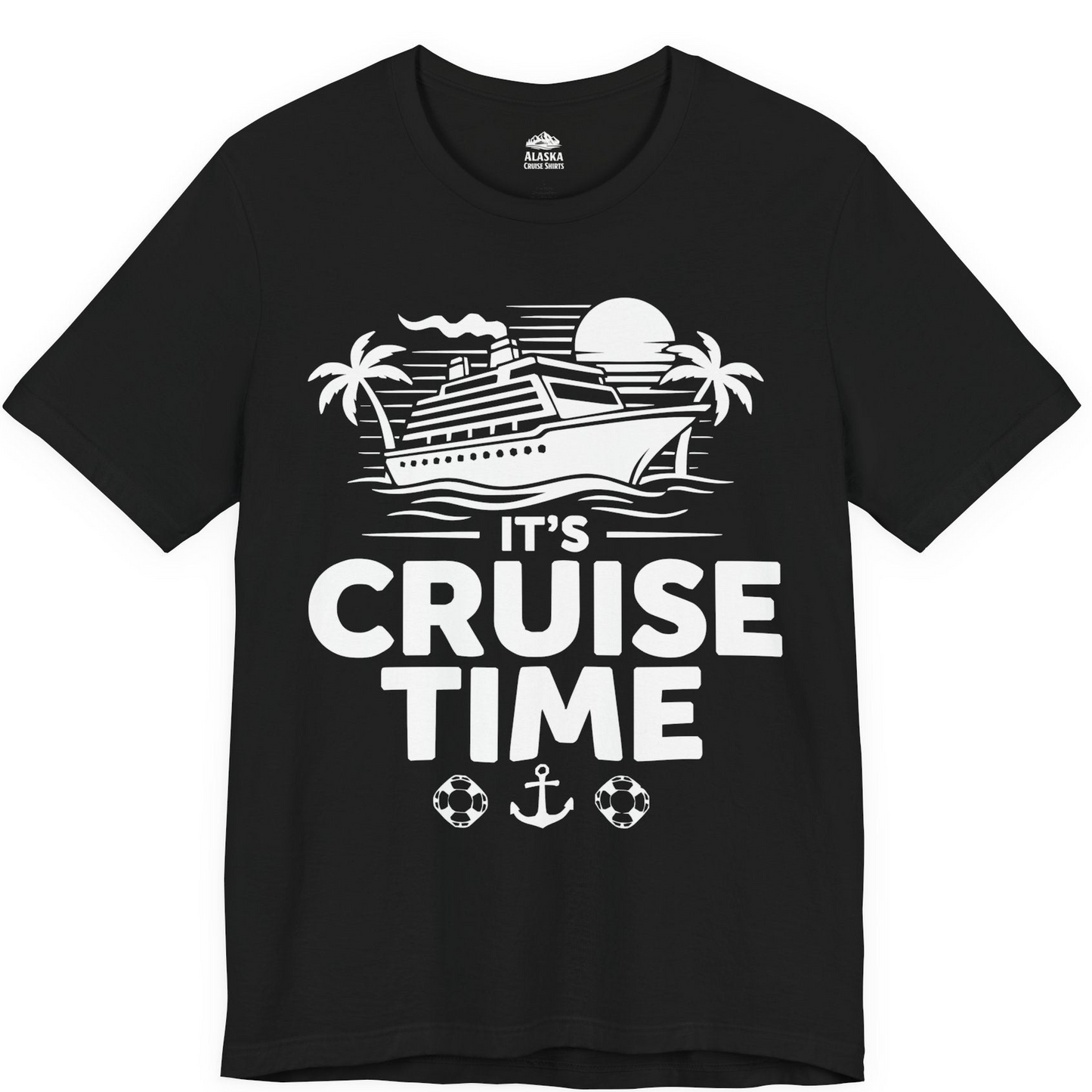 It’s Cruise Time Bold Nautical Vacation Shirt for Cruise Enthusiasts — Premium Tee Premium T-Shirt – Black – Alaska Cruise Shirts
