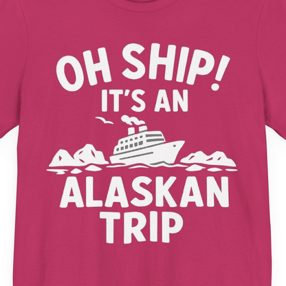 Oh Ship Alaskan Cruise Shirt Premium T-Shirt – Berry – Alaska Cruise Shirts Close Up