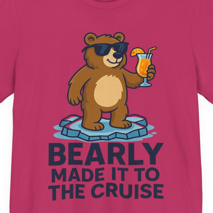 Bear Cruise Shirt Premium T-Shirt – Berry – Alaska Cruise Shirts Close Up