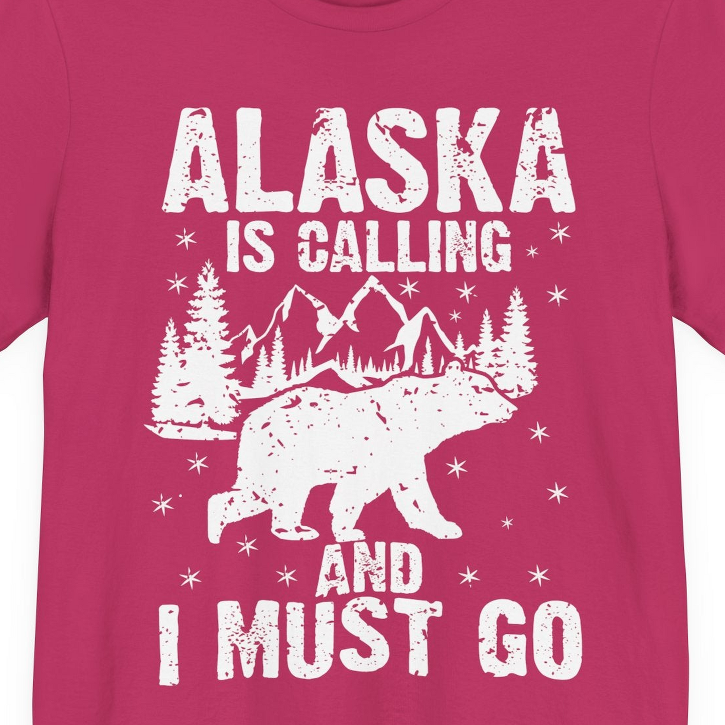 Alaska Is Calling Bear Mountain Wilderness Adventure Vintage Shirt — Premium Tee Premium T-Shirt – Berry – Alaska Cruise Shirts Close Up