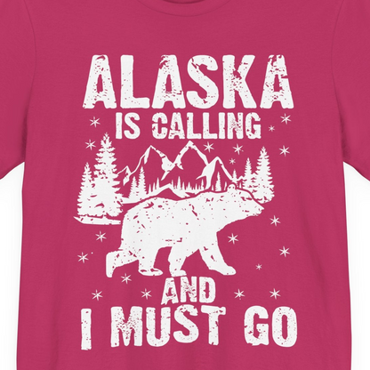 Alaska Is Calling Bear Mountain Wilderness Adventure Vintage Shirt — Premium Tee Premium T-Shirt – Berry – Alaska Cruise Shirts Close Up