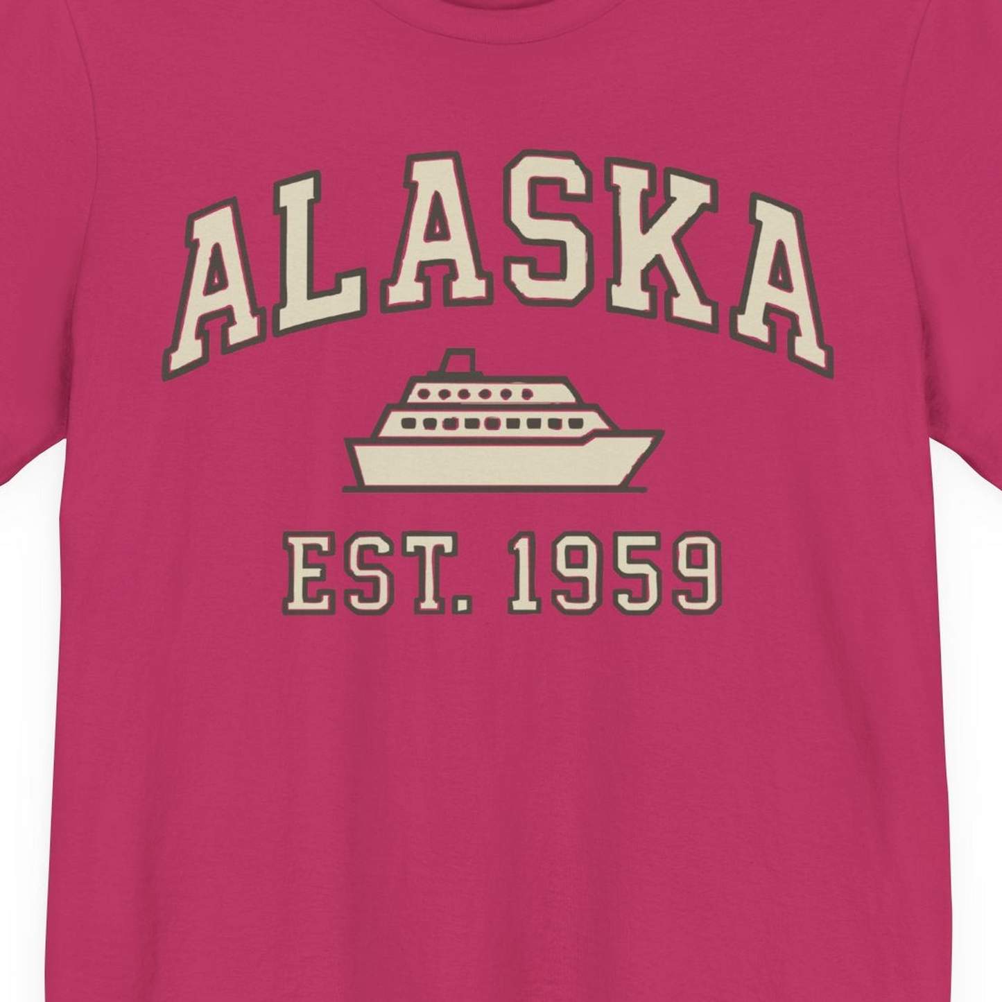 Alaska Cruise Shirt Premium T-Shirt – Berry – Alaska Cruise Shirts Close Up