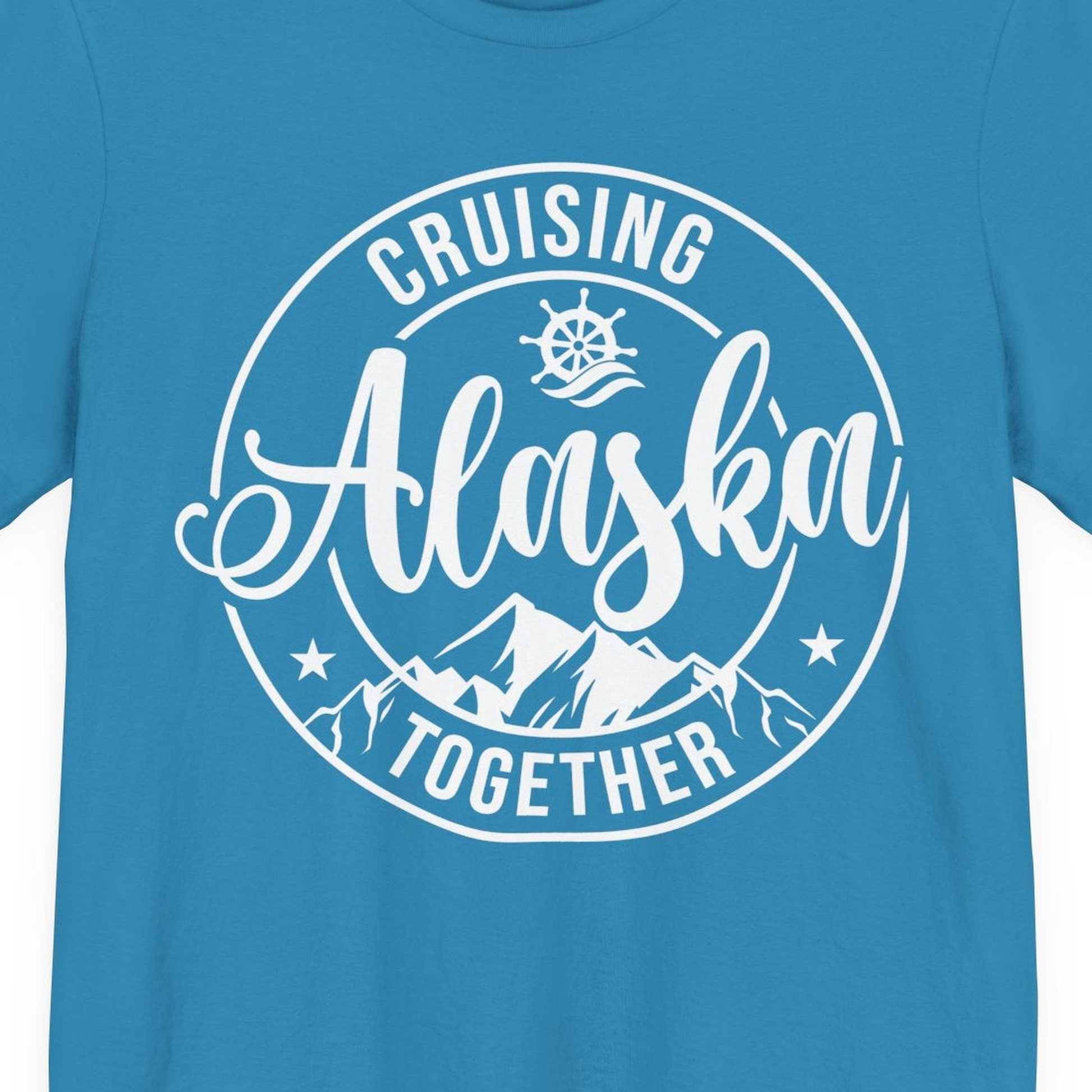 Cruising Alaska Together Shirt Premium T-Shirt – Aqua – Alaska Cruise Shirts Close Up