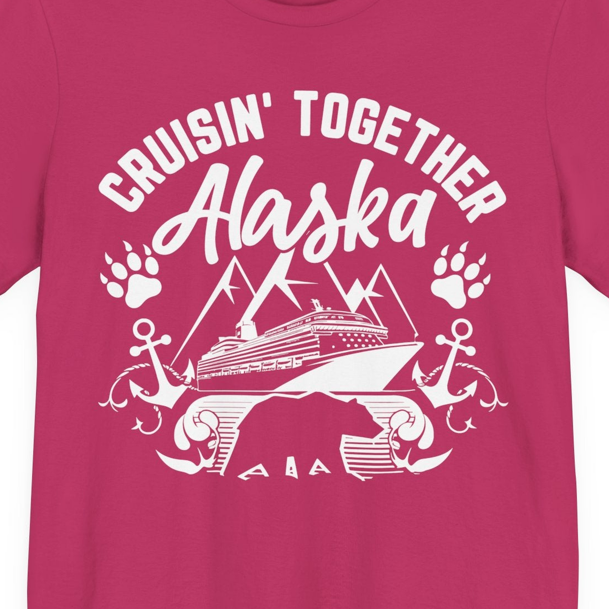 Alaska Cruise Adventure Shirt Premium T-Shirt – Berry – Alaska Cruise Shirts Close Up