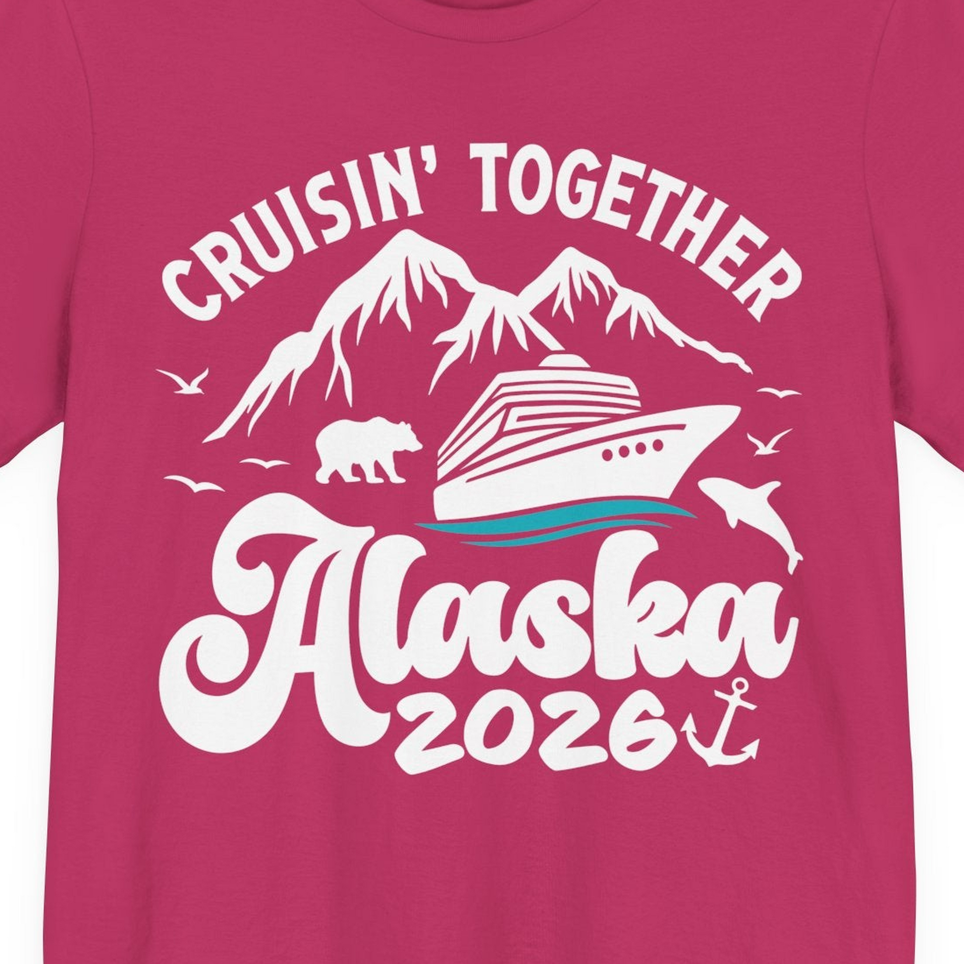 Alaska Cruise Adventure Shirt Premium T-Shirt – Berry – Alaska Cruise Shirts Close Up